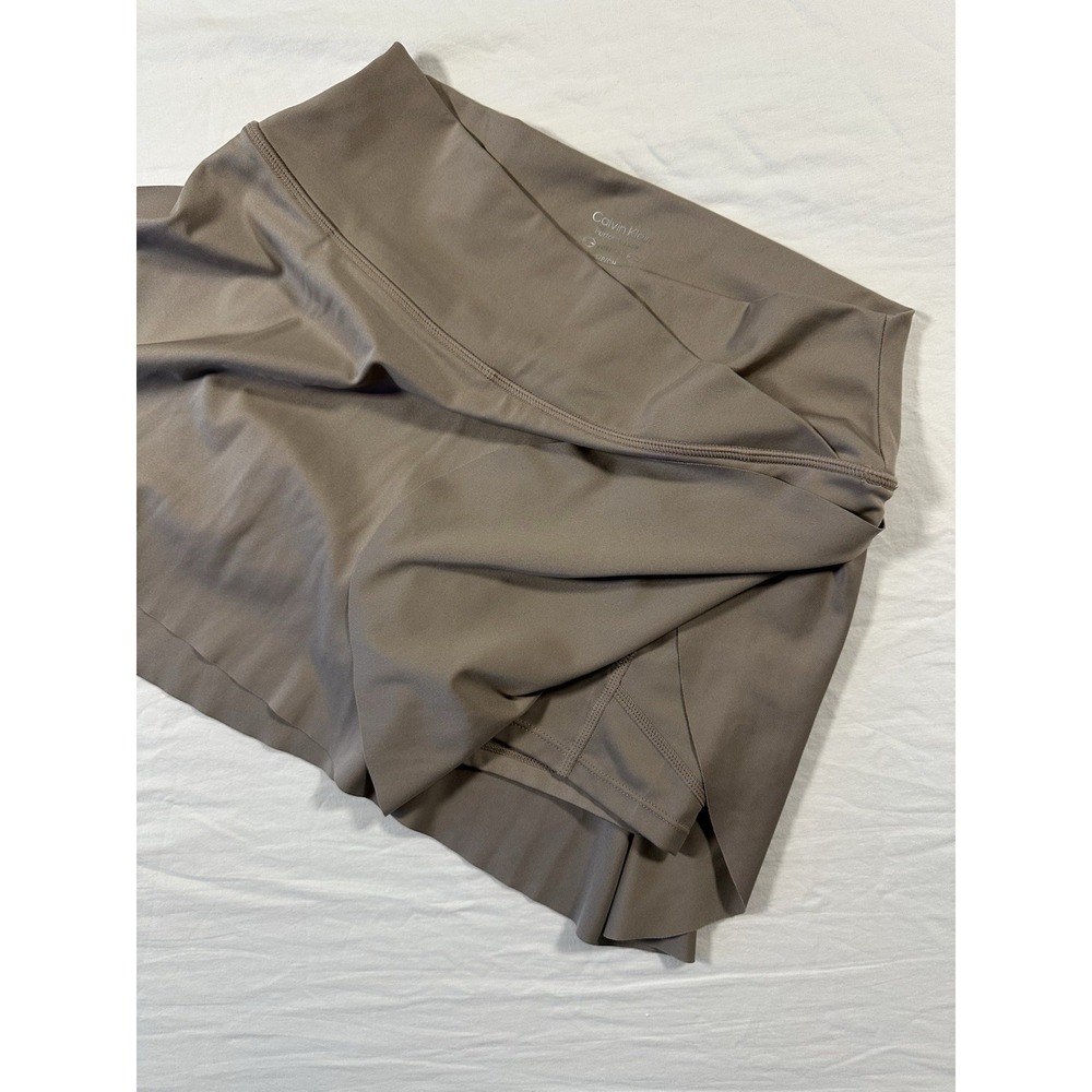 Calvin Klein Beige Cross Front Skort Skirt Short Small Tennis Golf Flowy Gym